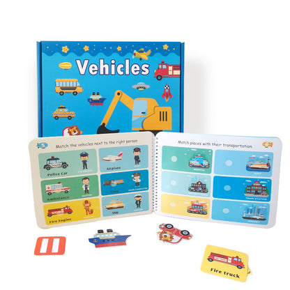Children's Early Learning Activity Set Velcro Cards Sticker Book Ages 3+ - JParker Collections