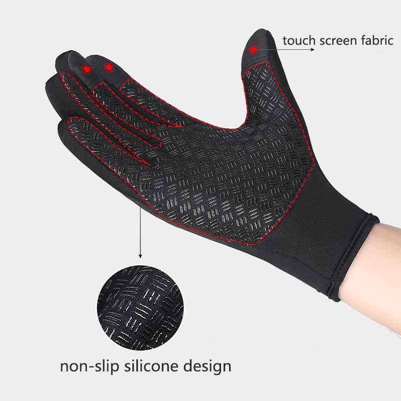 Winter Touchscreen Gloves – Waterproof Fleece Sports & Riding Gloves