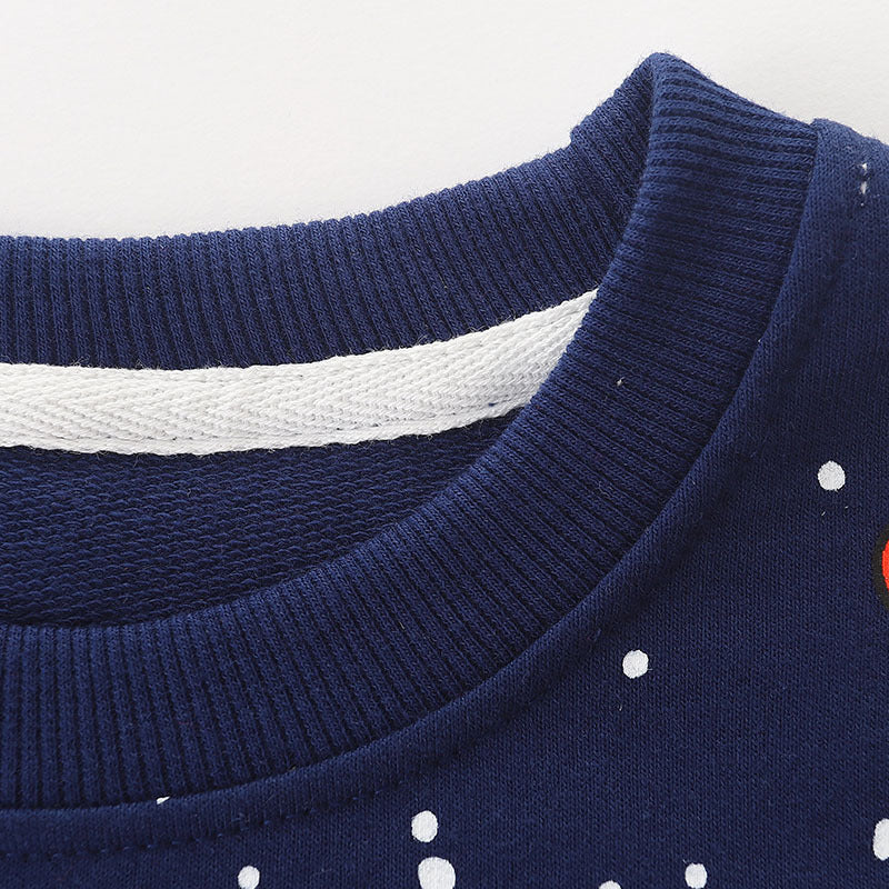 Children's Cartoon Print Terry Cotton Pullover Sweatshirt | Boys | Age 2-7