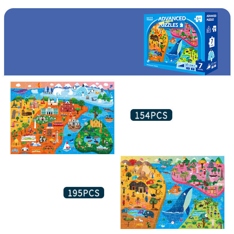 Wooden Jigsaw Puzzle Staged Learning Series 7 Designs Kids - JParker Collections