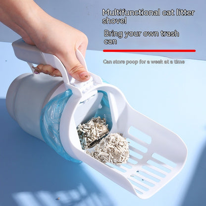 2-in-1 Cat Litter Scoop with Waste Bin & Refill Bags