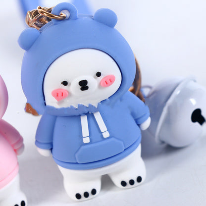 3D Silicone Cartoon Character Keychain | Astronaut, Bear & Dinosaur