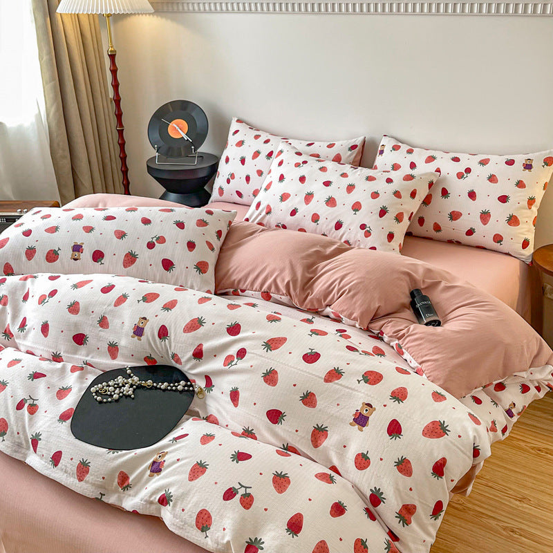 Jacquard Cotton Linen Bedding Set | 12+ Designs