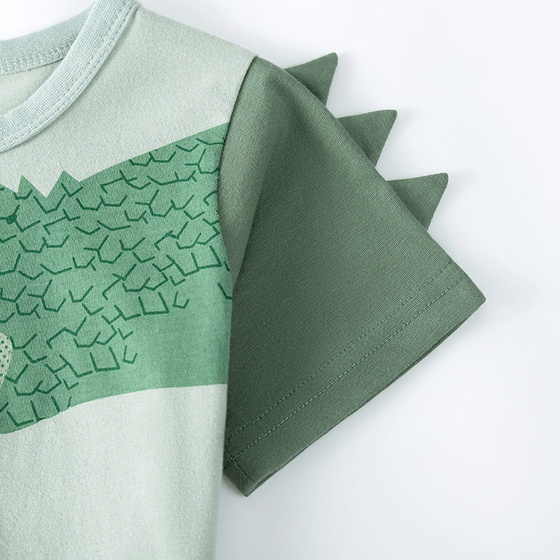 Children's Cotton Cartoon T-Shirt and Shorts Set