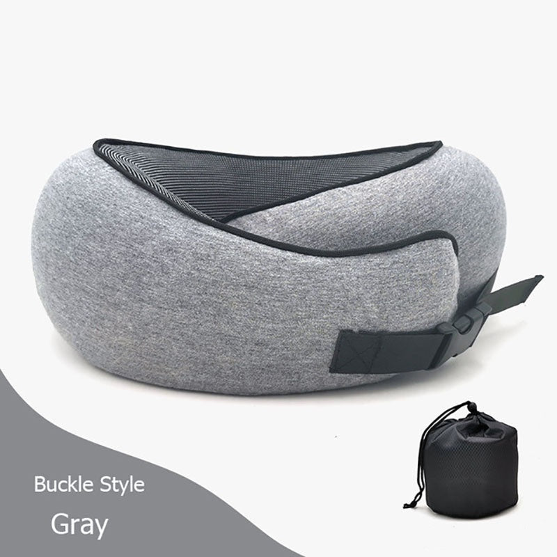Memory Foam Travel Neck Pillow — U-Shaped Neck Support for Flights, Commuting & Long Journeys