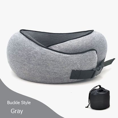 Memory Foam Travel Neck Pillow — U-Shaped Neck Support for Flights, Commuting & Long Journeys
