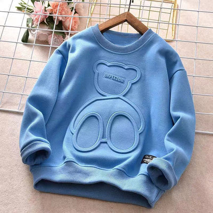 Children's Long Sleeve Cartoon T-Shirt | Standard & Plush Lined