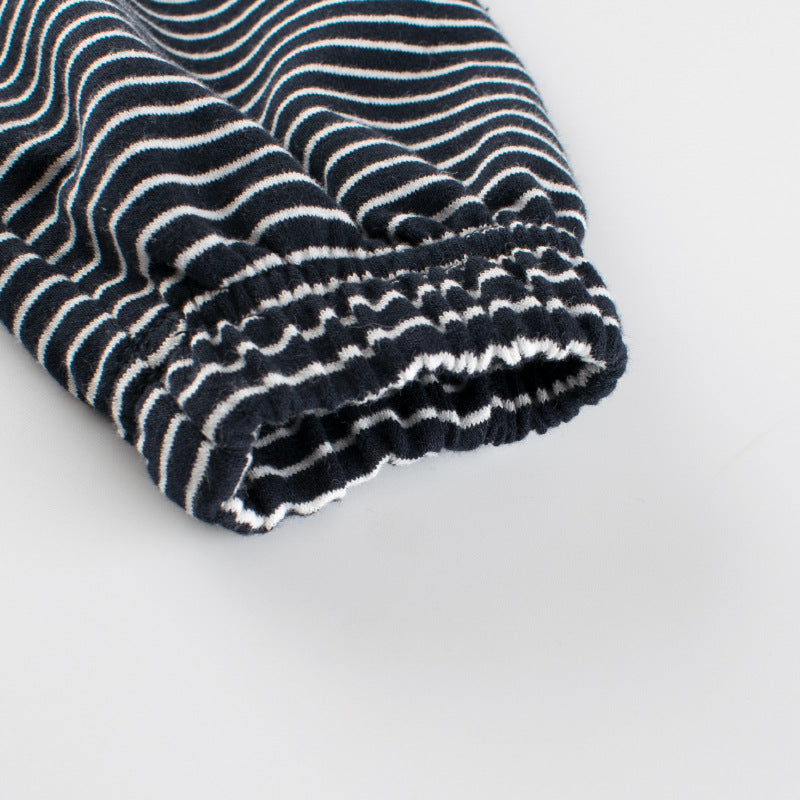 Boys' Striped Cotton Cardigan Jacket | Long Sleeve Kids Zip-Up Top