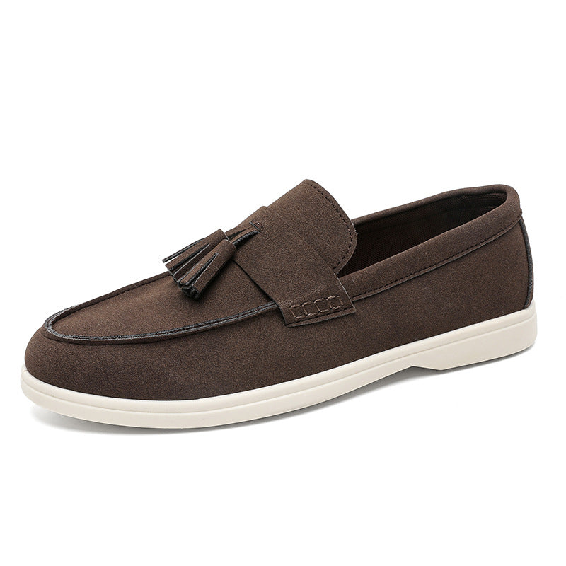 Men's Suede Tassel Brogue Slip-On Loafers | EU 39-45