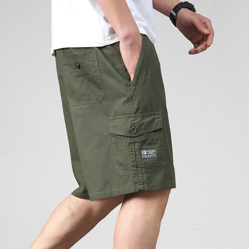 Men's Cotton Casual Work Shorts | Relaxed Fit Drawstring L-5XL