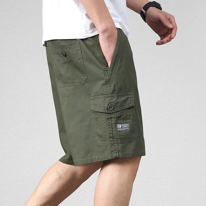 Men's Cotton Casual Work Shorts | Relaxed Fit Drawstring L-5XL