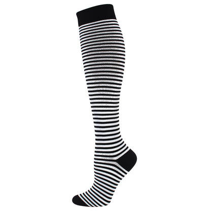 Nylon Novelty Pattern Calf Compression Socks 12 Designs S/M L/XL