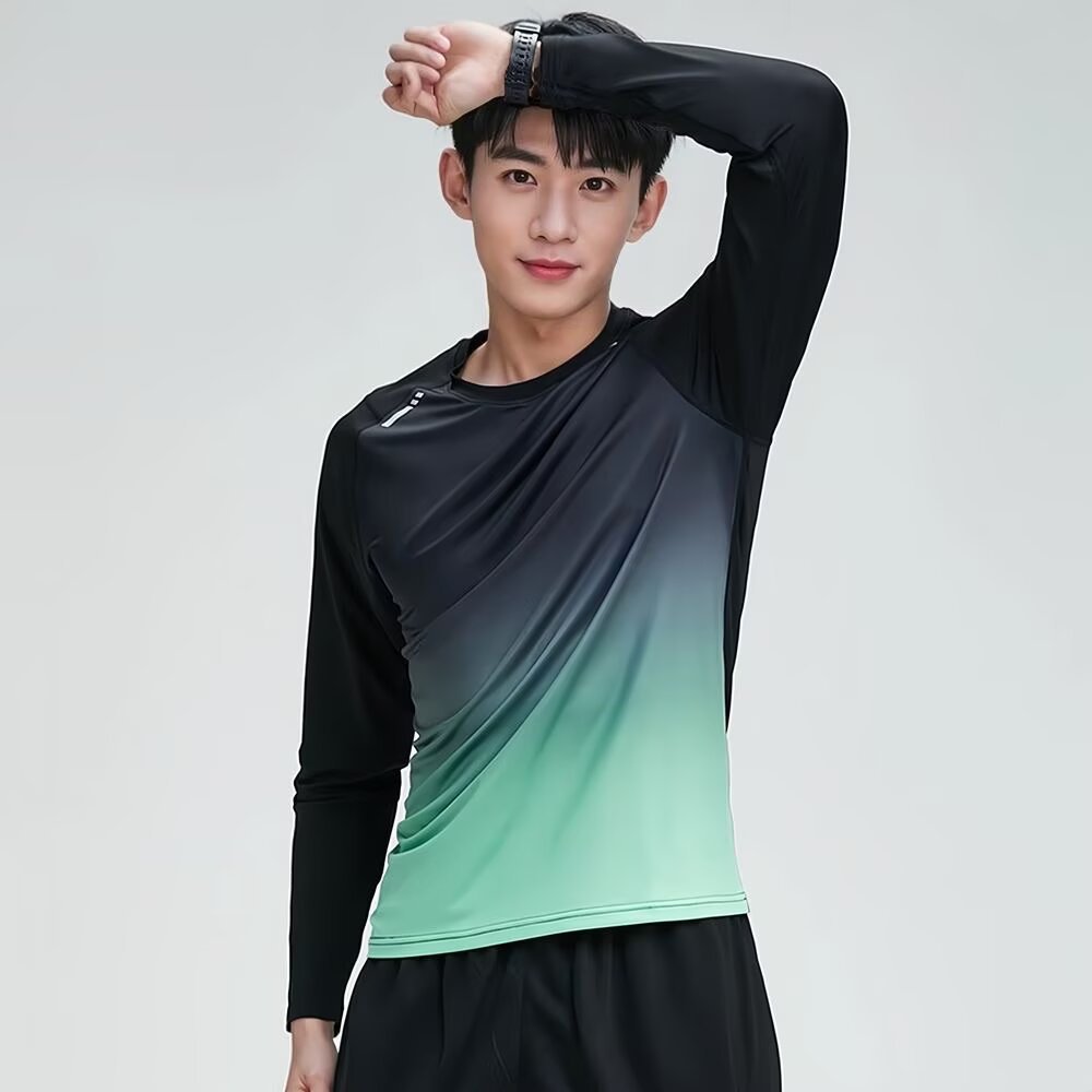 Men's Quick-Dry Long Sleeve Sports Top | Plus Size M–5XL