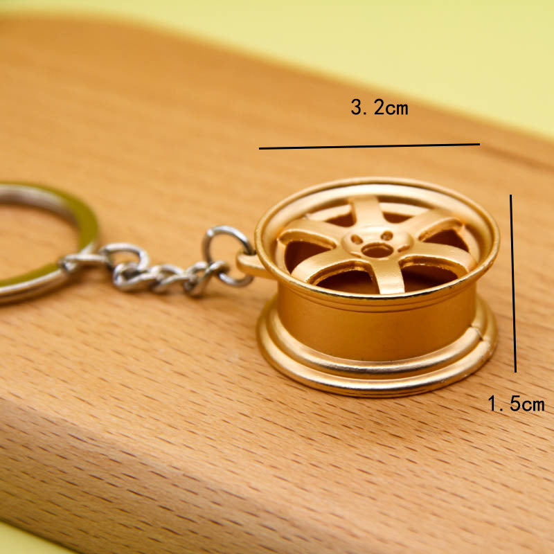 Miniature Car Rim Alloy Keychain | Modified Wheel Charm | 6 Finishes