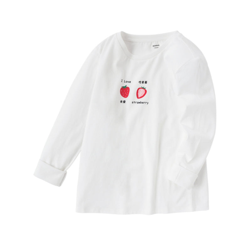 Girls Striped Cotton Long Sleeve Top | Ages 7–14, 3 Colours