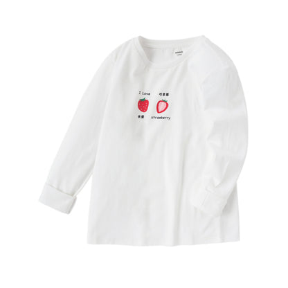 Girls Striped Cotton Long Sleeve Top | Ages 7–14, 3 Colours