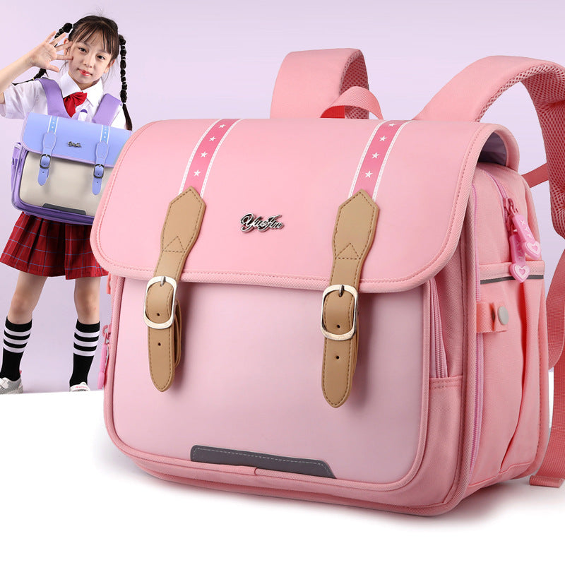Kids' Ultra-Light Nylon School Backpack – Breathable & Burden-Reducing
