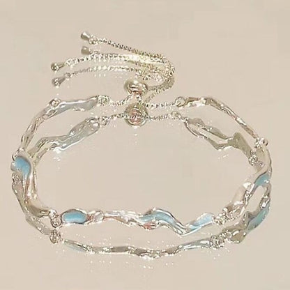 Cherry Blossom Star & Moon Bow Bracelet | Zircon Alloy Charm Bracelet for Women