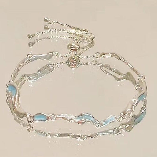Cherry Blossom Star & Moon Bow Bracelet | Zircon Alloy Charm Bracelet for Women