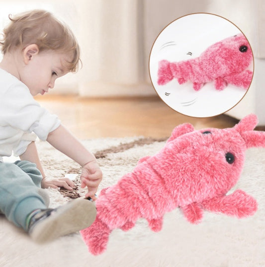 Electric Jumping Shrimp Cat Toy | USB Rechargeable Motion-Activated Plush