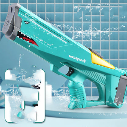 Electric Shark Water Gun | High Pressure Auto Squirt 500ml Kids & Adults