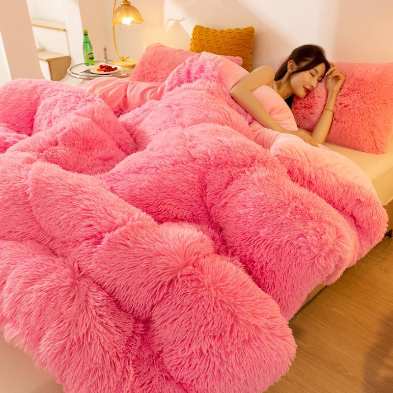 Double-Sided Velvet Winter Quilt | Mink & Crystal Fleece | 6 Colours