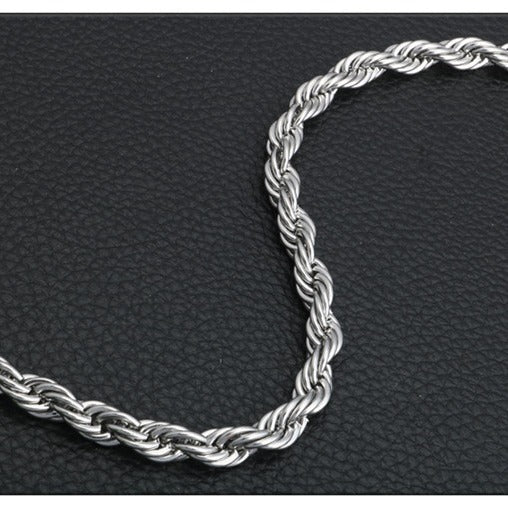 Stainless Steel Twist Chain Titanium Steel Necklace For Men And Women