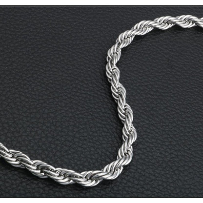 Stainless Steel Twist Chain Titanium Steel Necklace For Men And Women