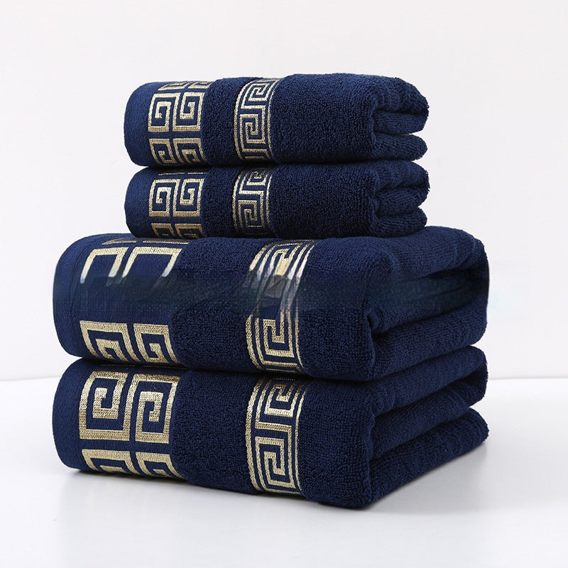 Pure Cotton Satin Border Bath & Beach Towel | Sets of 2, 3 or 4 | 5 Colours