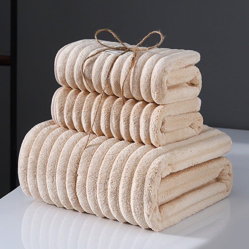 Soft Coral Fleece Bath Towel | Fast-Absorbing & Plush | 5 Colours