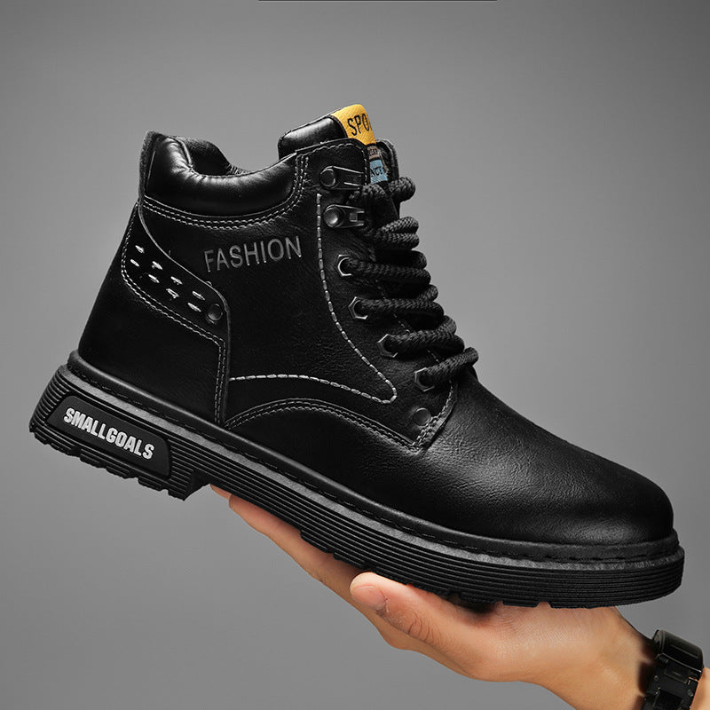Men's Retro Low-Heel Martin Boots | British Style