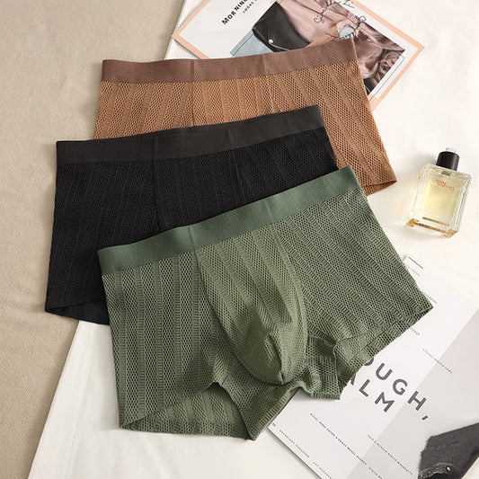 Men's Seamless Quick-Dry Jacquard Boxer Shorts