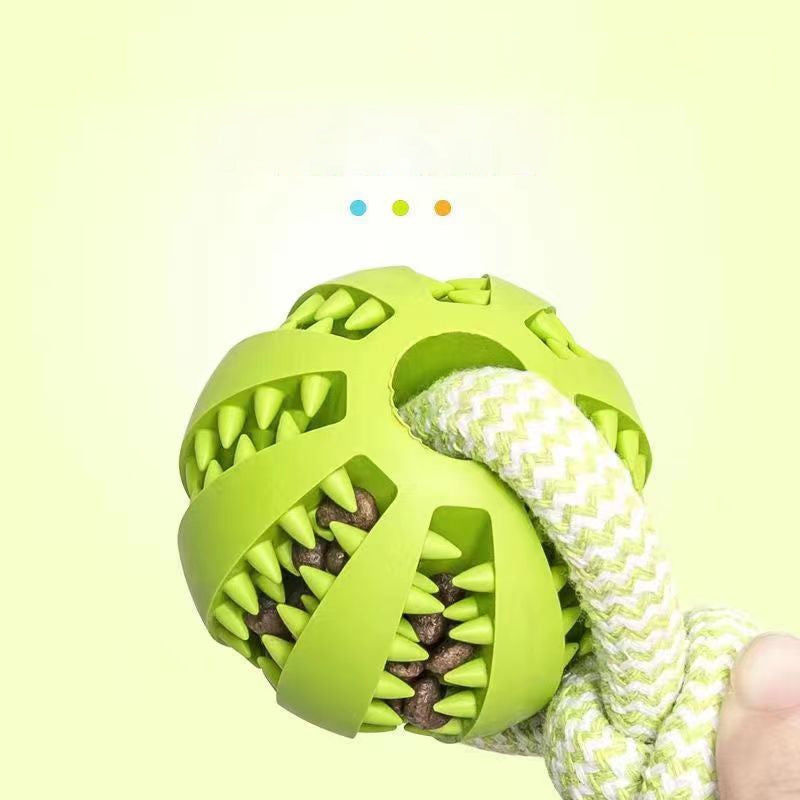 Interactive Hemp Rope & Rubber Dog Toy | Chew & Dental