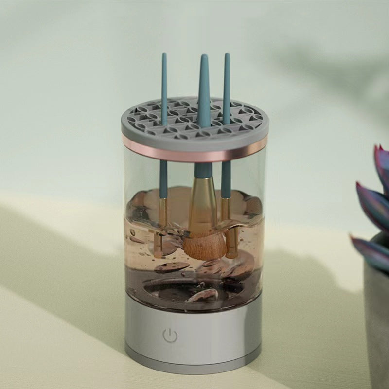 Electric Makeup Brush Cleaner — USB Rechargeable Automatic Brush Spinner & Dryer