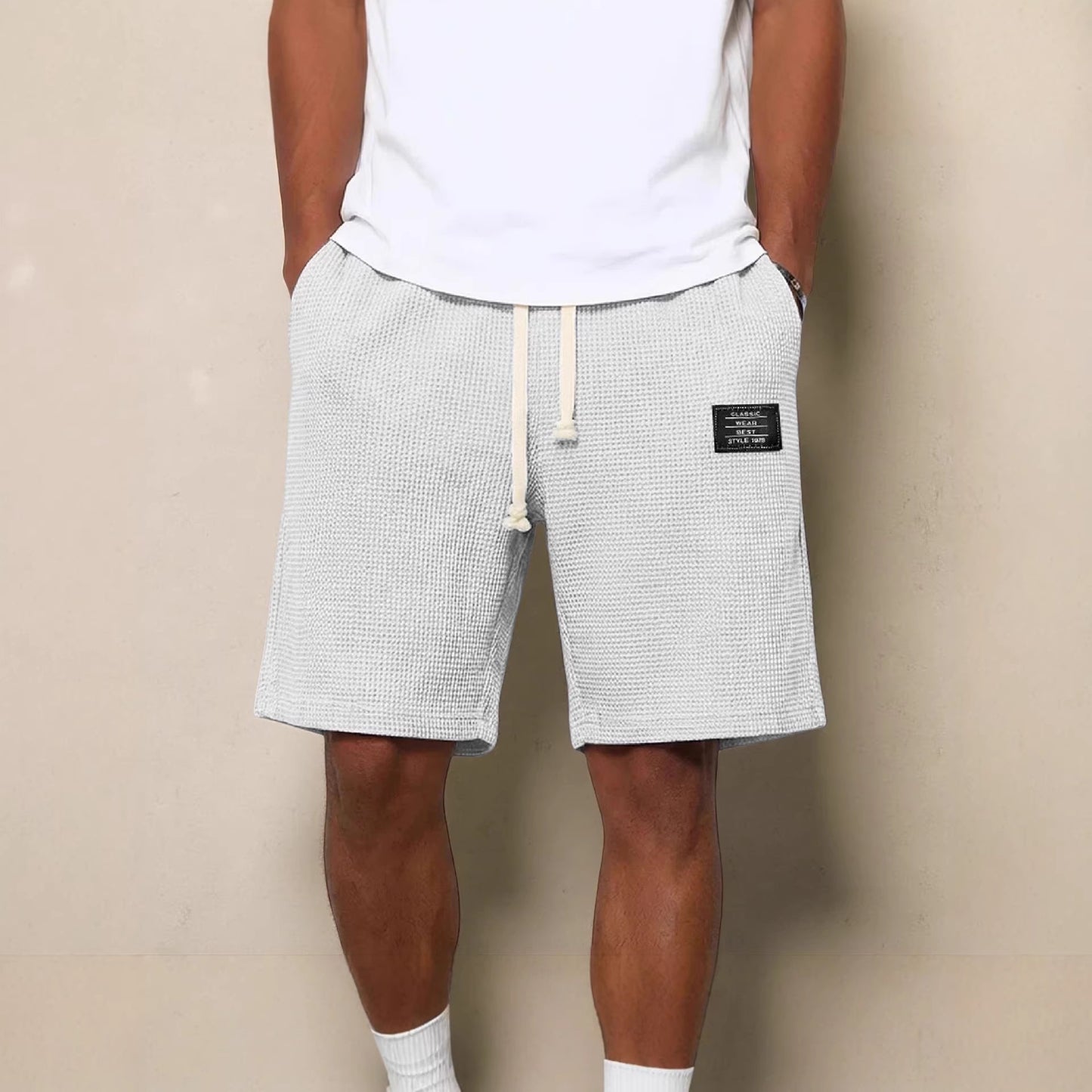 Men's Polyester Casual Sports Shorts | Relaxed Fit Solid Colour S-5XL