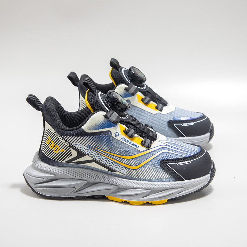 Kids' Breathable Snap-Button Casual Shoes | Age 4-16 | Sizes 26-37