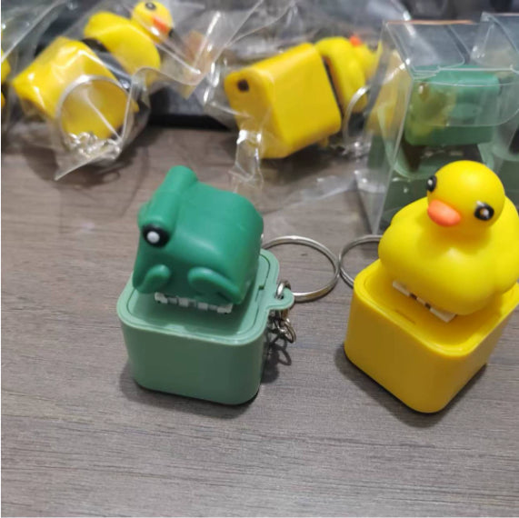 Children's Sound-Emitting Duck Decompression Button Toy