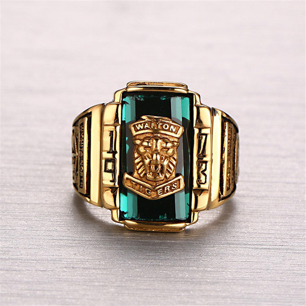 Men's Tiger Head Fashion Ring – Bold Alloy Animal Motif Band