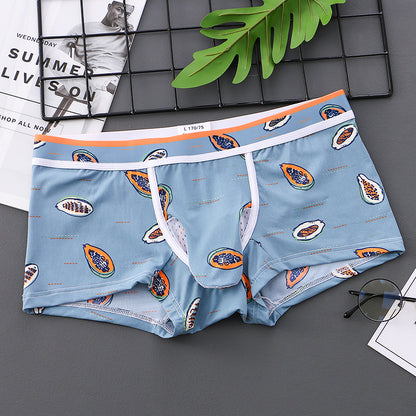 Men's Ice Silk Printed Boxer Briefs – Soft Nylon Knit Underwear 20 Designs