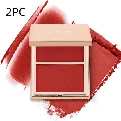 Cream & Powder Blush Duo - Buildable Natural Finish