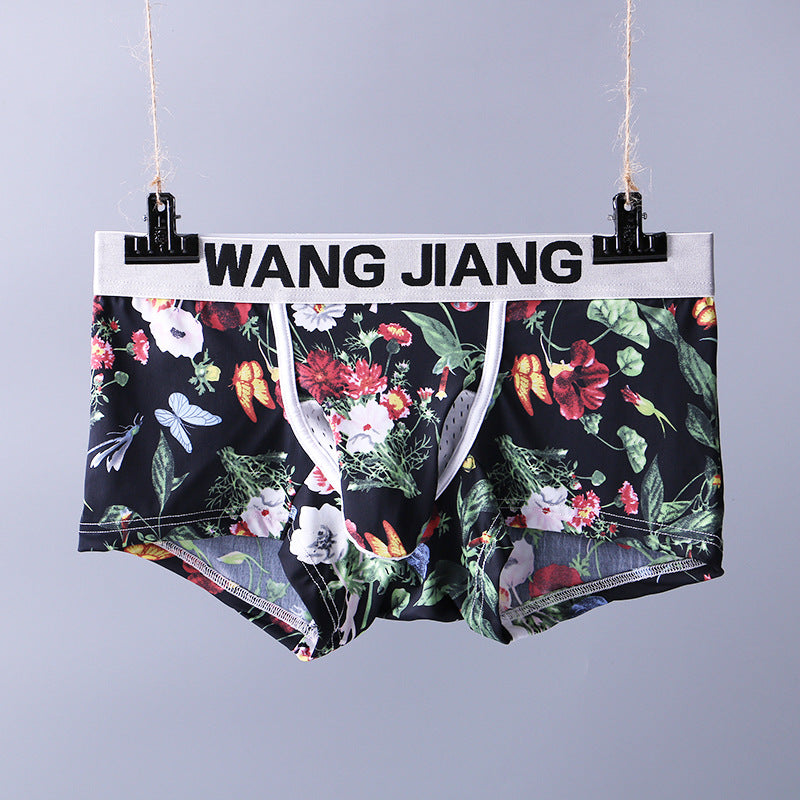 Men's Ice Silk Printed Boxer Briefs – Soft Nylon Knit Underwear 20 Designs