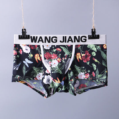 Men's Ice Silk Printed Boxer Briefs – Soft Nylon Knit Underwear 20 Designs