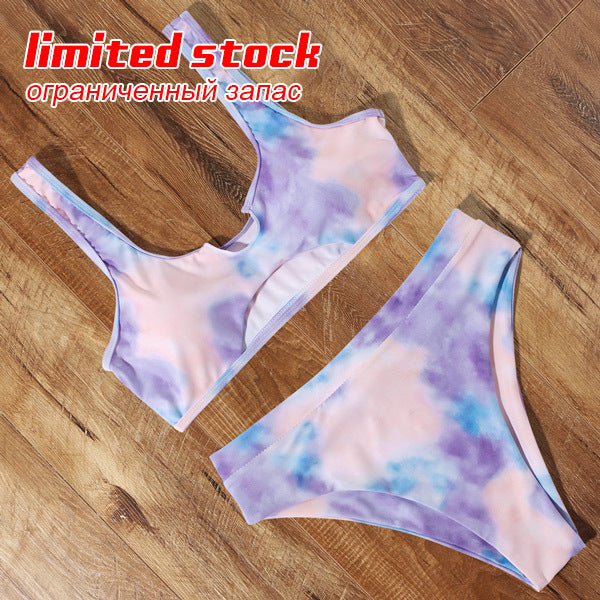 Women's High-Waist Bikini Set – 22 Colours, Bra & Shorts