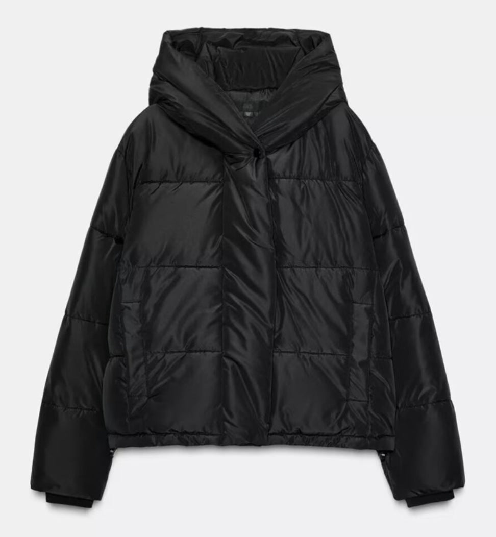 Women's Two-Tone Hooded Padded Jacket – 3 Colours | Sizes XS–L