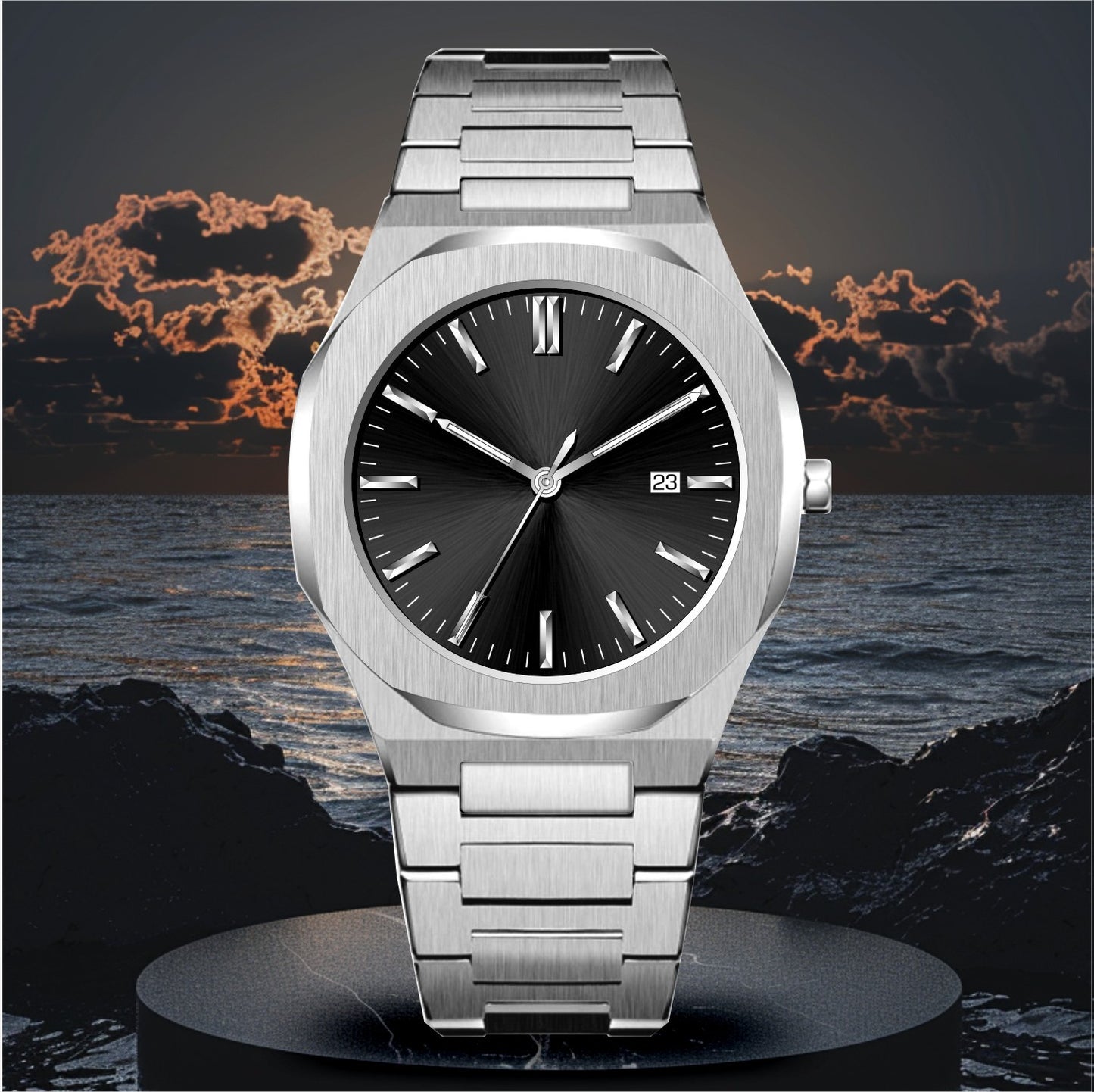 Men's Business Quartz Watch with Calendar – 6 Colours