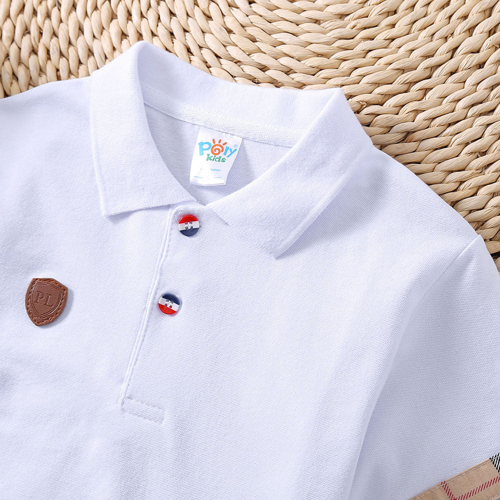Boys' Solid Colour Cotton Top | Breathable, Casual Everyday Wear