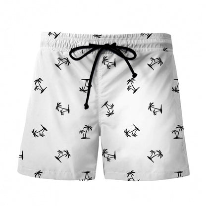 Men's Hawaiian Print Beach Shorts
