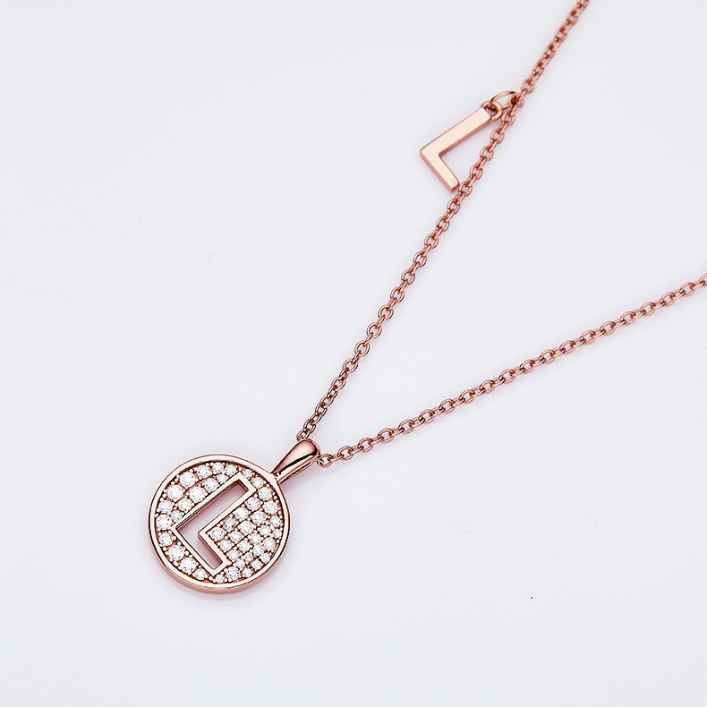S925 Silver Moissanite Initial L Pendant Necklace