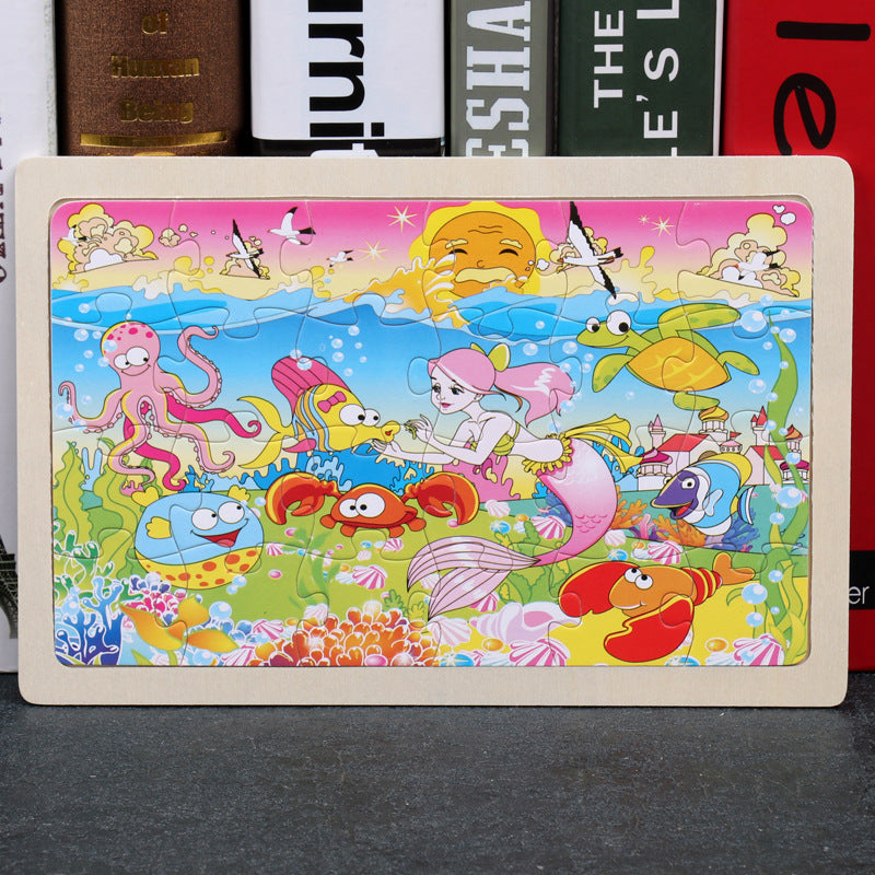 Children's Wooden Jigsaw Puzzle 21 Designs Ages 3+ - JParker Collections
