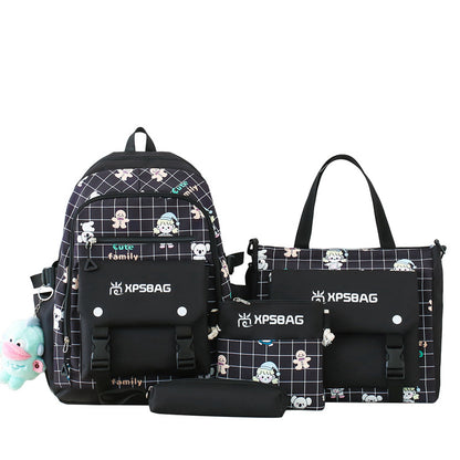 Girls Primary School Nylon Backpack – 5 Colours